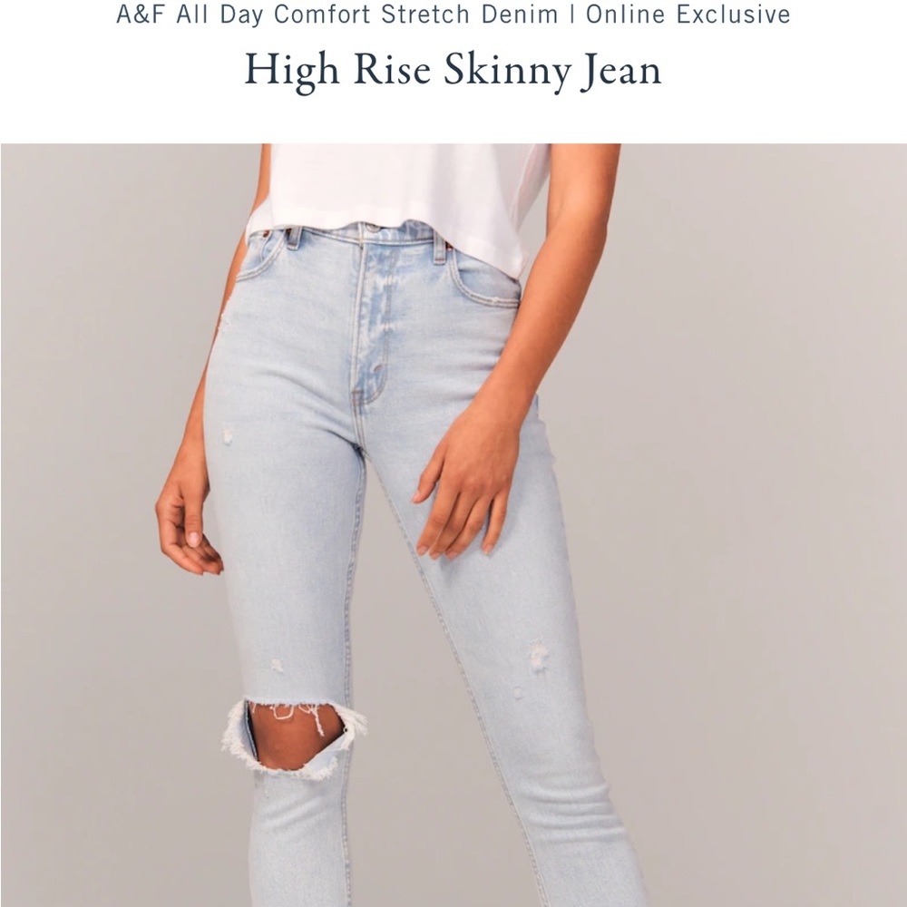 Abercrombie & Fitch the skinny high rise jean